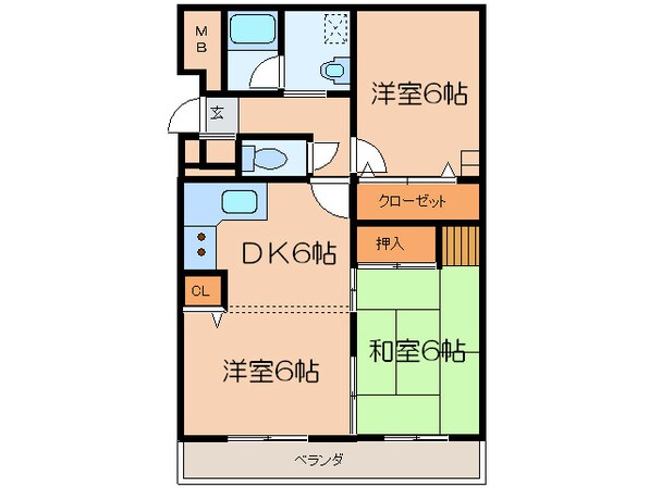 シャインヒル郡家の物件間取画像